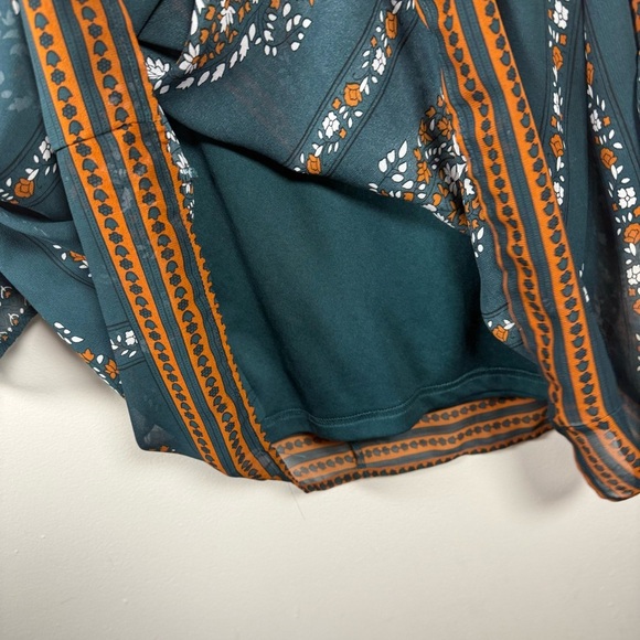 Love Riche Bohemian Teal Mesh Dress Size Large - Picture 9 of 11